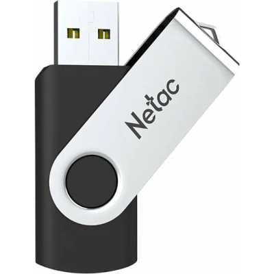 флешка Netac 32GB NT03U505N-032G-32BK Черный, серебристый