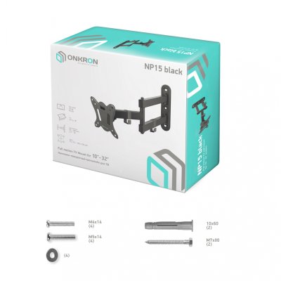 кронштейн Onkron NP15 Black черный