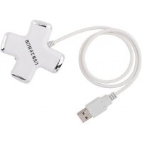 разветвитель USB PC PET Сross белый