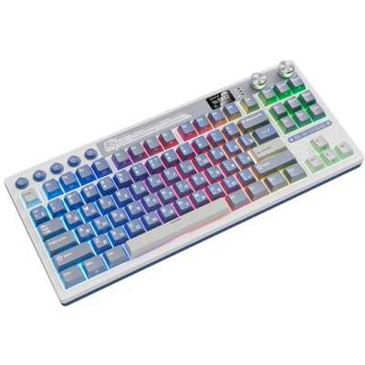 клавиатура Royal Kludge M87 6977576550441 Белый-голубой