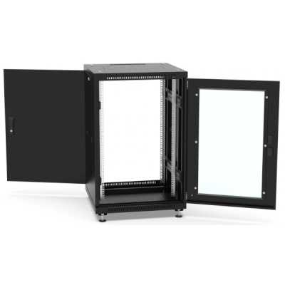 телекоммуникационный шкаф Filum FL-NT-1866GM1M-BK Черный