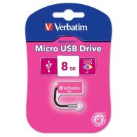 флешка Verbatim 8GB 047424-58 micro drive hot pink