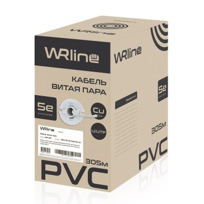 витая пара WRLine WR-UTP-4P-C5E-PVC-GY